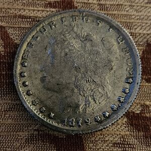 Reproduction Morgan Dollar Copper Coin Belt Buckle 1879